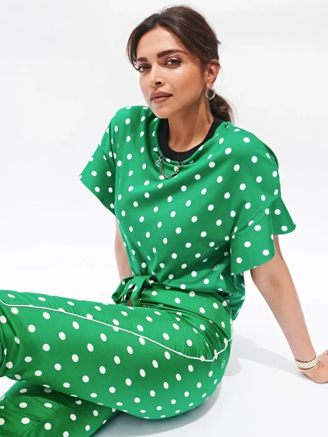 Deepika Padukone Million-Dollar Smile In Green Polka-Dot Outfit Video