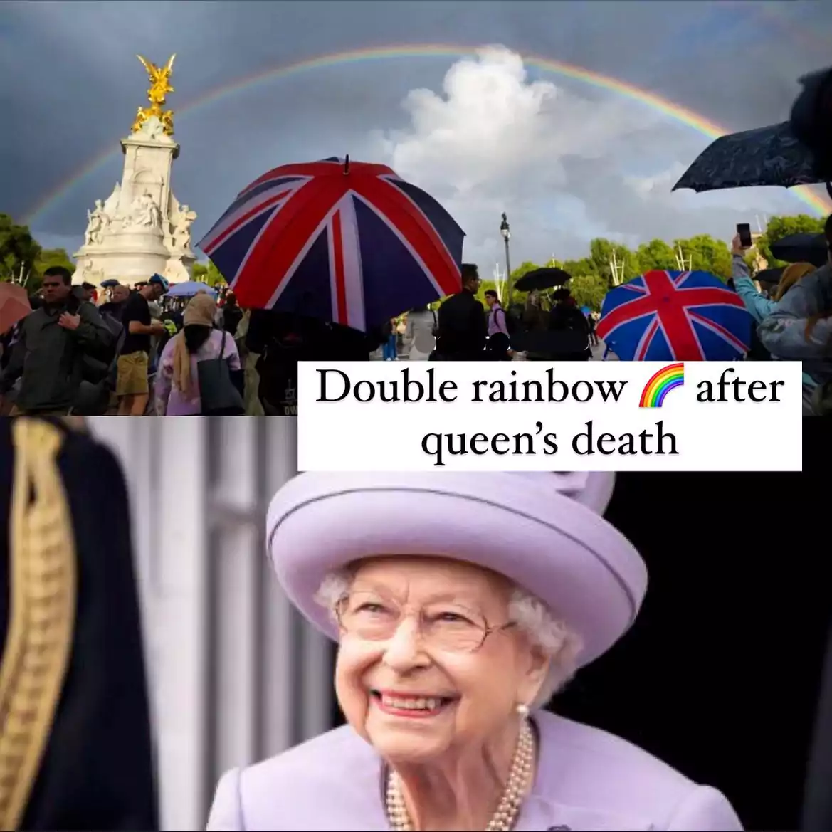 Queen Elizabeth rainbow
